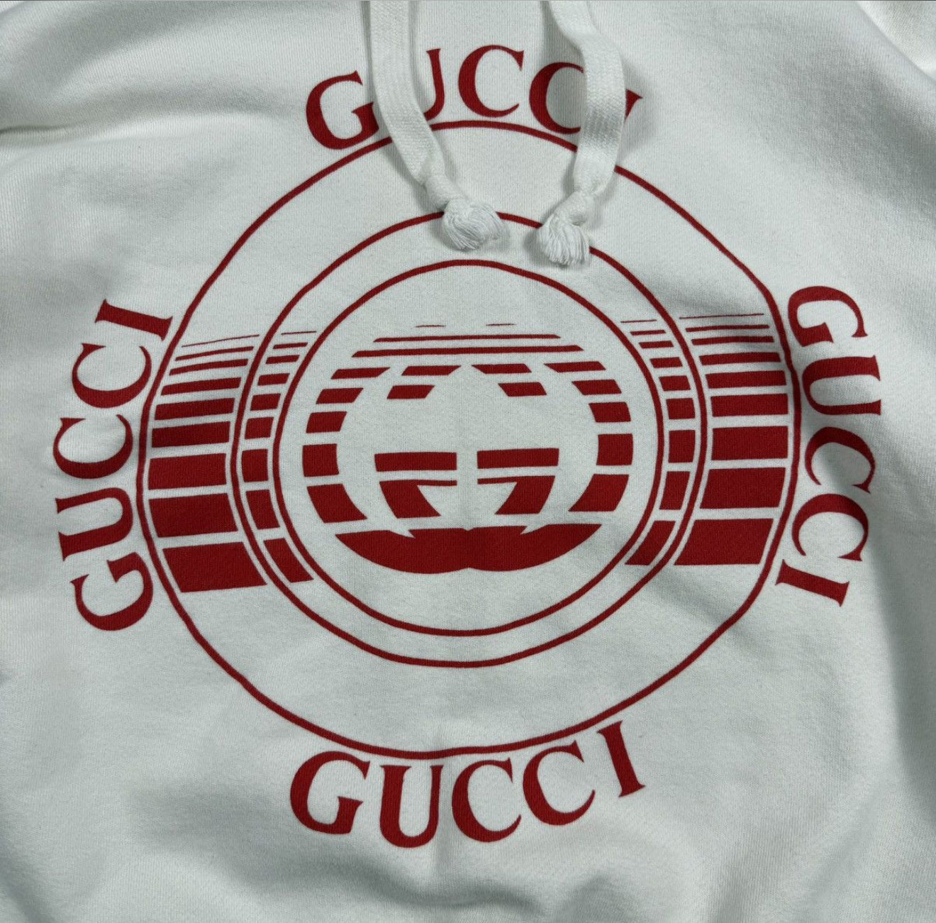 Gucci Big Logo White Hoodie