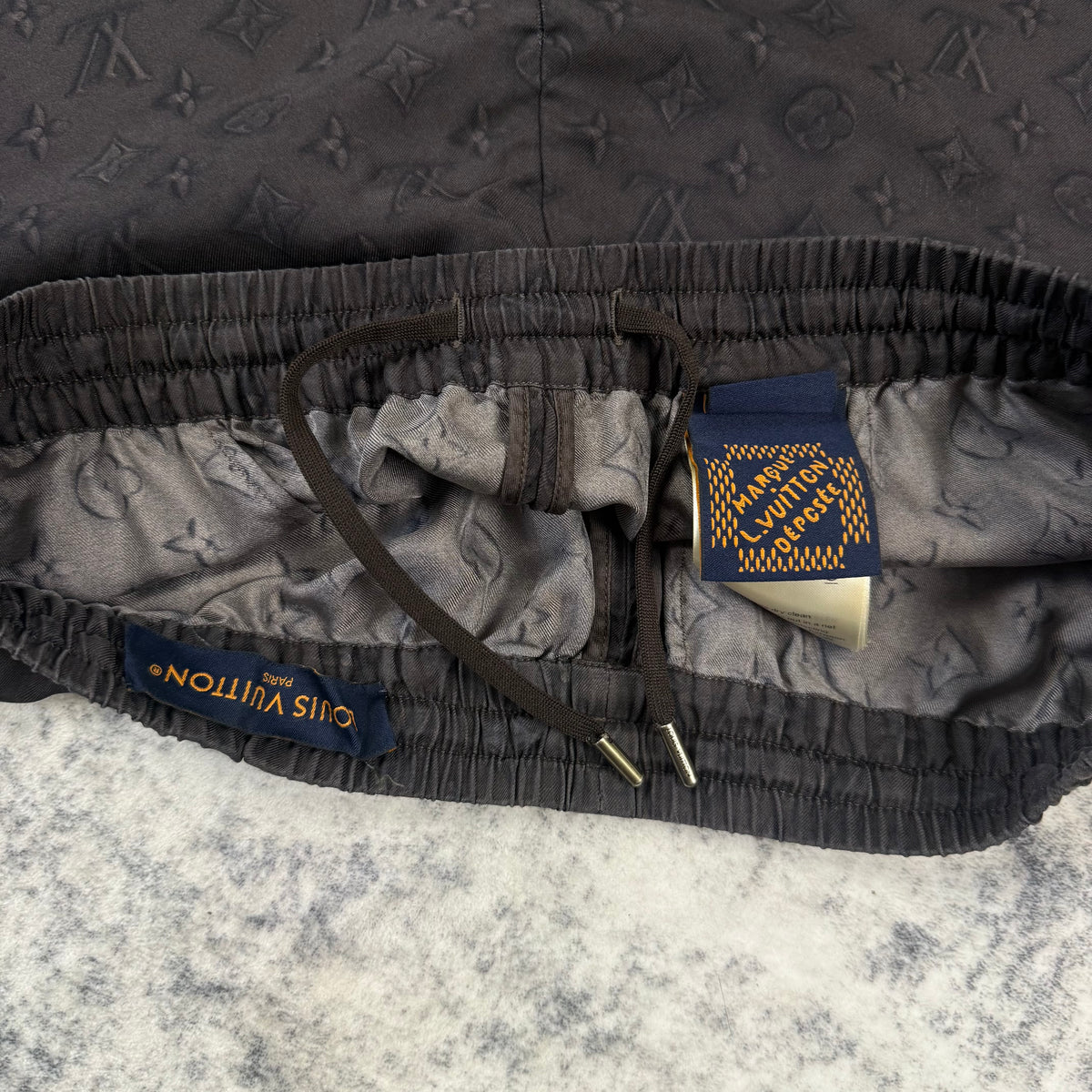 Louis Vuitton Printed Monogram Silk Shorts