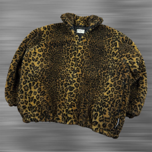 BALENCIAGA Oversized Leopard-Print Faux Fur Jacket