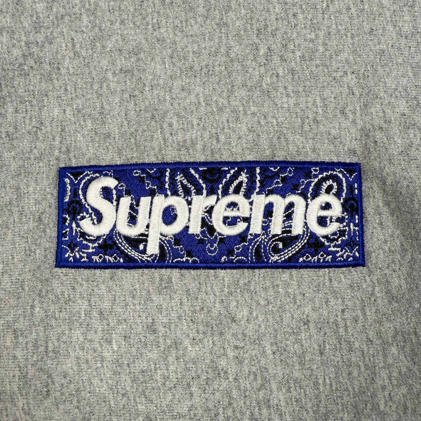 Supreme Blue Bandana Box Logo ‘Gray’ Hoodie