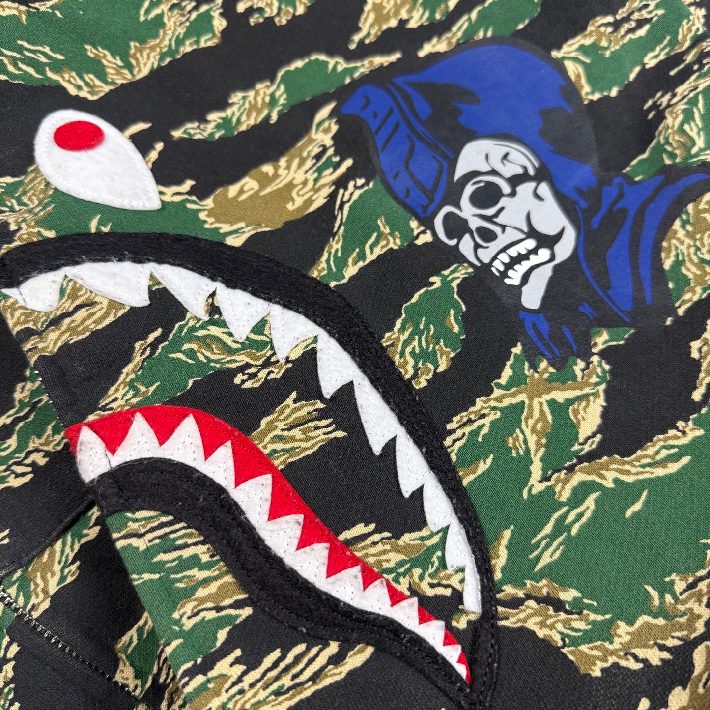 BAPE Ursus Tiger Camo Shark Zip Up Hoodie