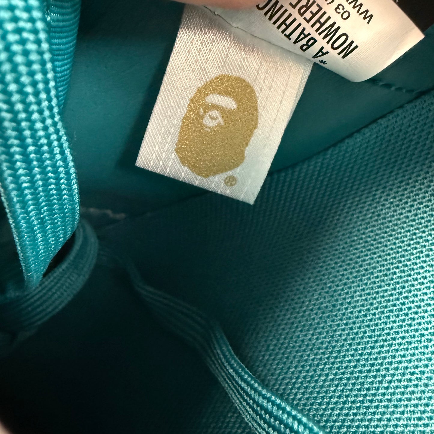 BAPE STA Teal Monotone Suede Low Top Sneakers