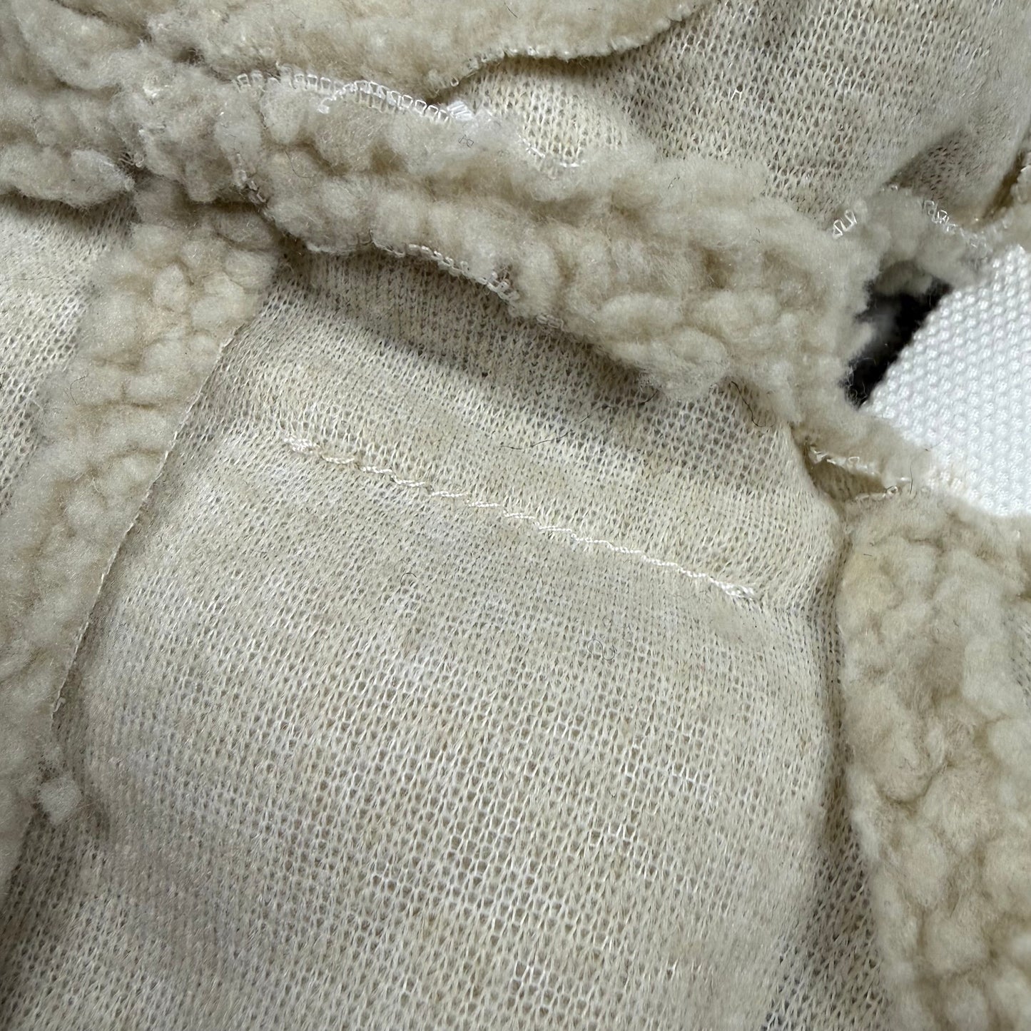 MM6 Maison Margiela Teddy Bear Faux Shearling Backpack Cream White