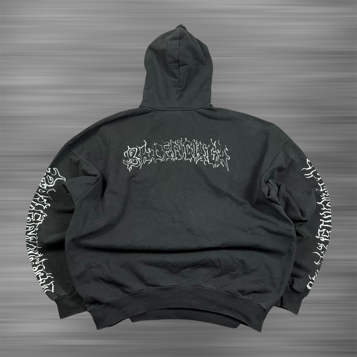 Balenciaga DIY Metal Outline ‘Black’ Hoodie