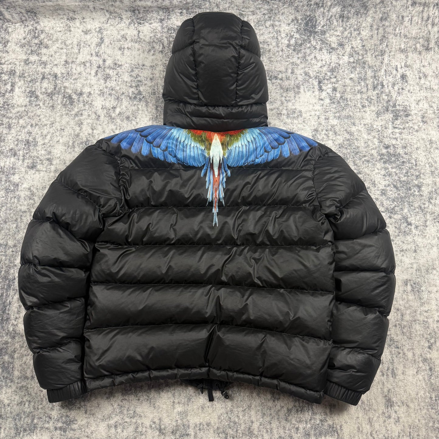 Marcelo Burlon County of Milan Blue Wings Down Puffer Jacket