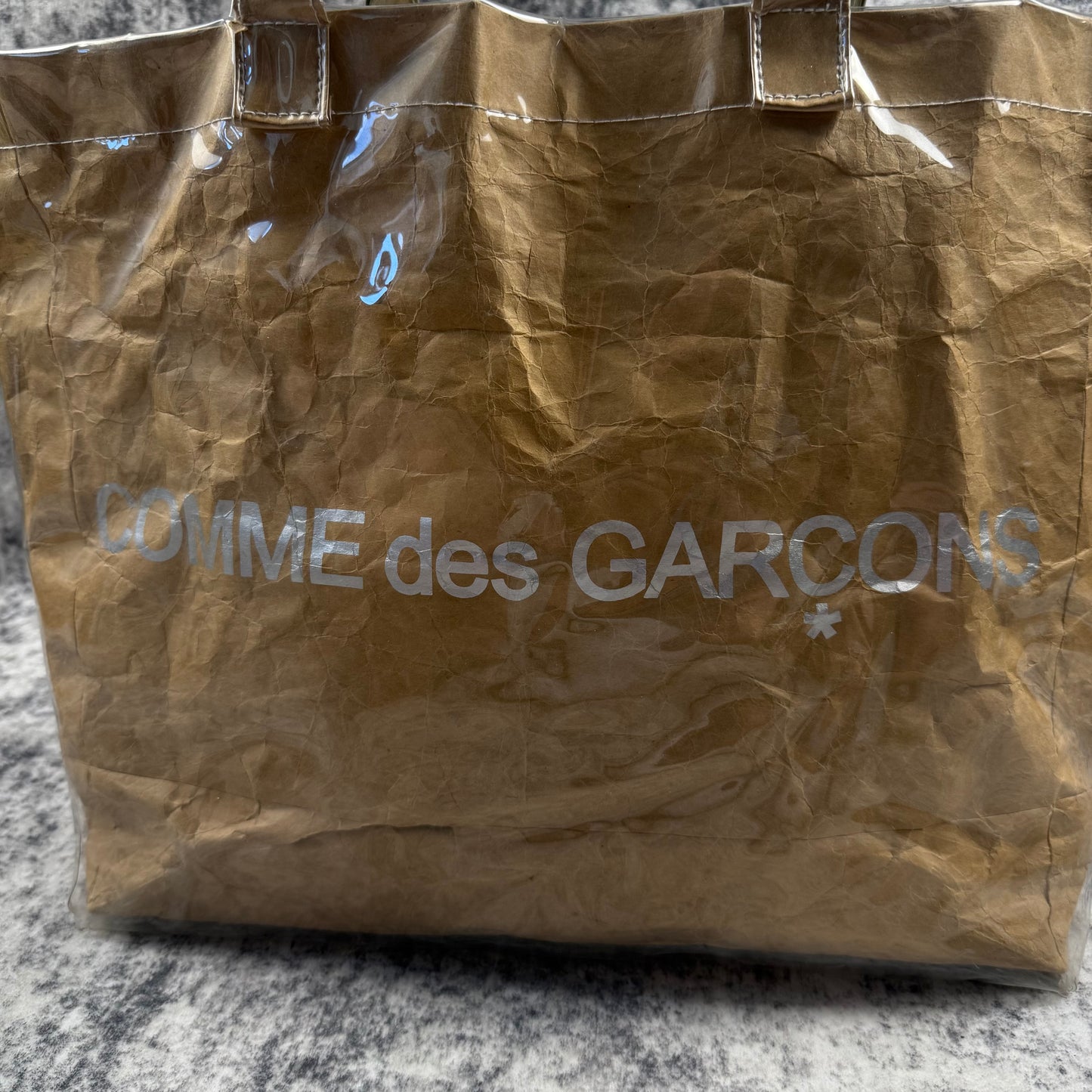 Come Des Garçons PVC Paper Tote Bag