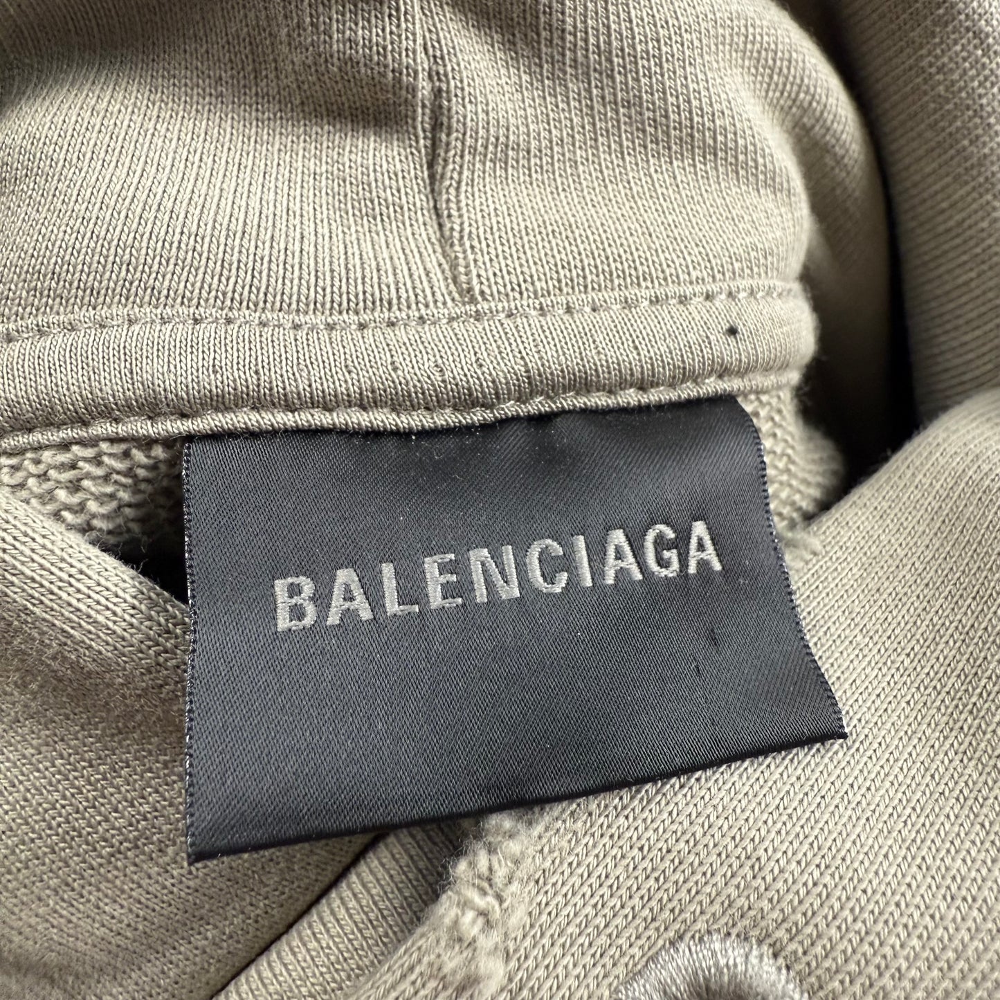 Balenciaga Distressed Embroidered Big Logo Hoodie