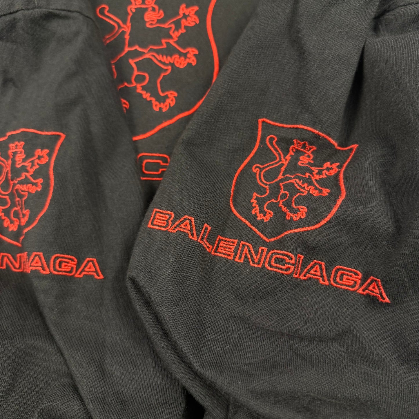 Balenciaga Lion Club Lined Embroidered Logo Hoodie