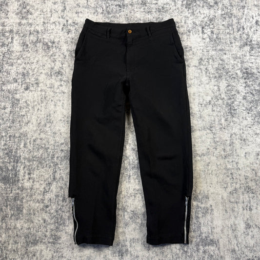 Comme des Garçons Homme Plus Black Zip Hem Trousers