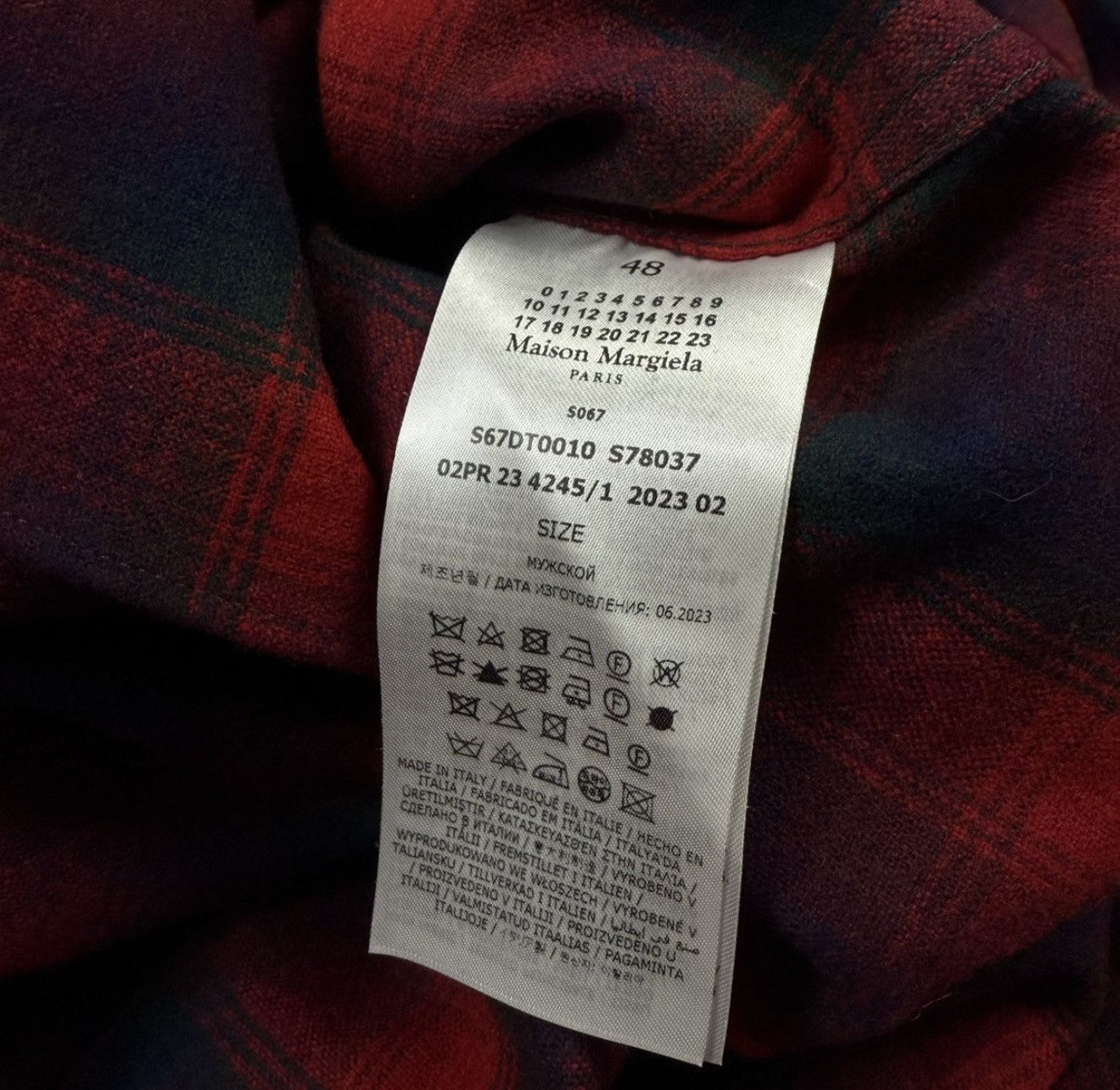 Maison Margiela Pendleton oversized shirt