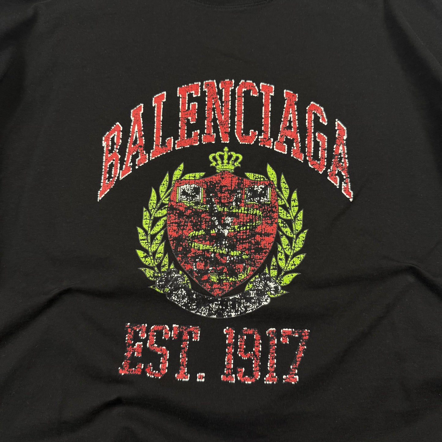 Balenciaga College Oversized ‘Black’ T-Shirt