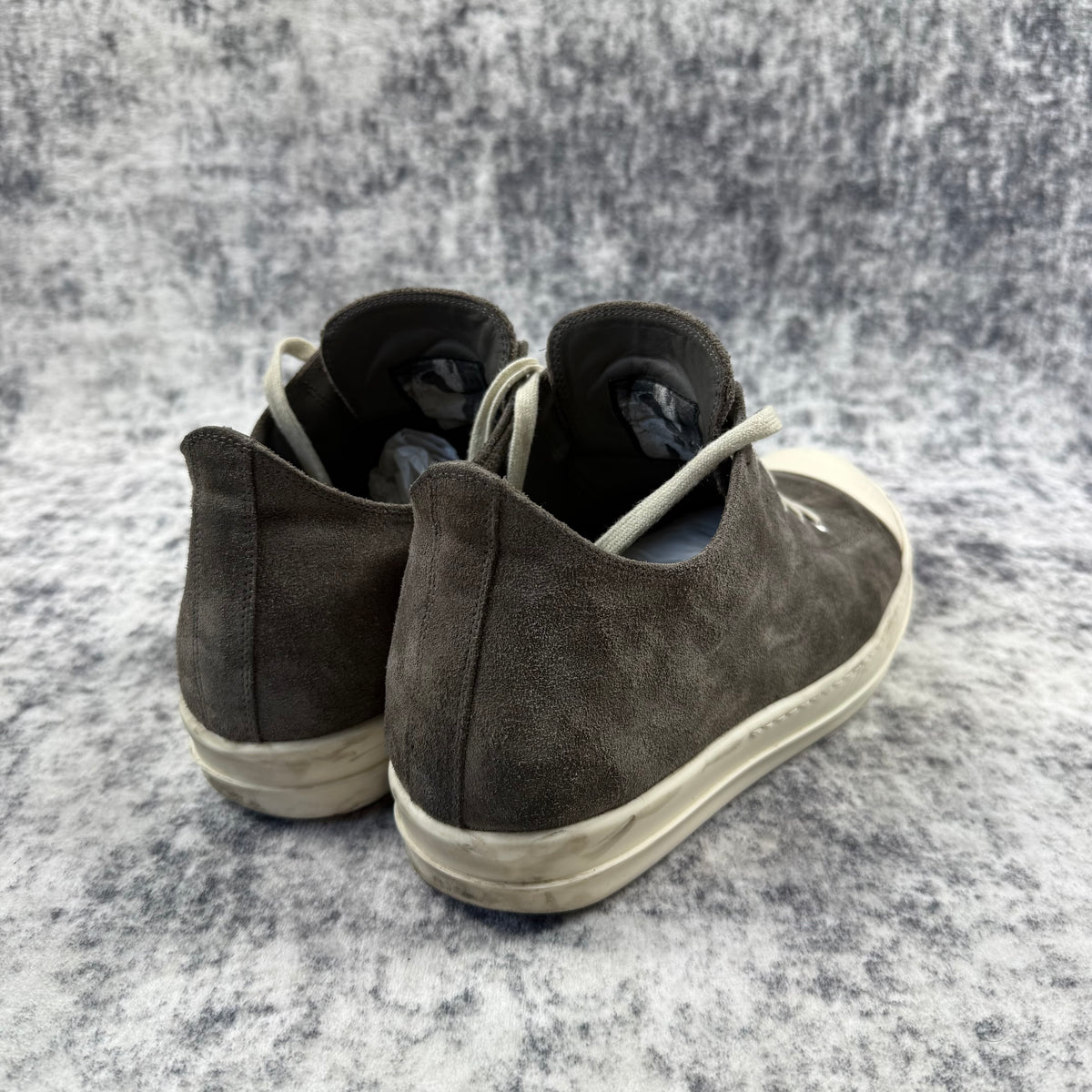 Rick Owens Suede Low Top Ramones Shoes