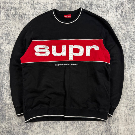 Supreme FW/19 Piping ‘Black’ Crewneck