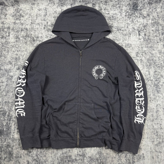Chrome Hearts Vintage Horseshoe ‘Grey’ Zip Hoodie