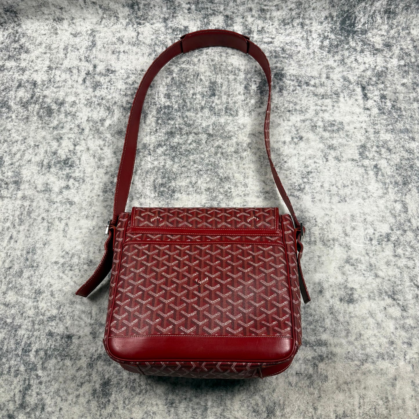 Goyard Grand Bleu MM Personalized “K” Crossbody Messenger Bag