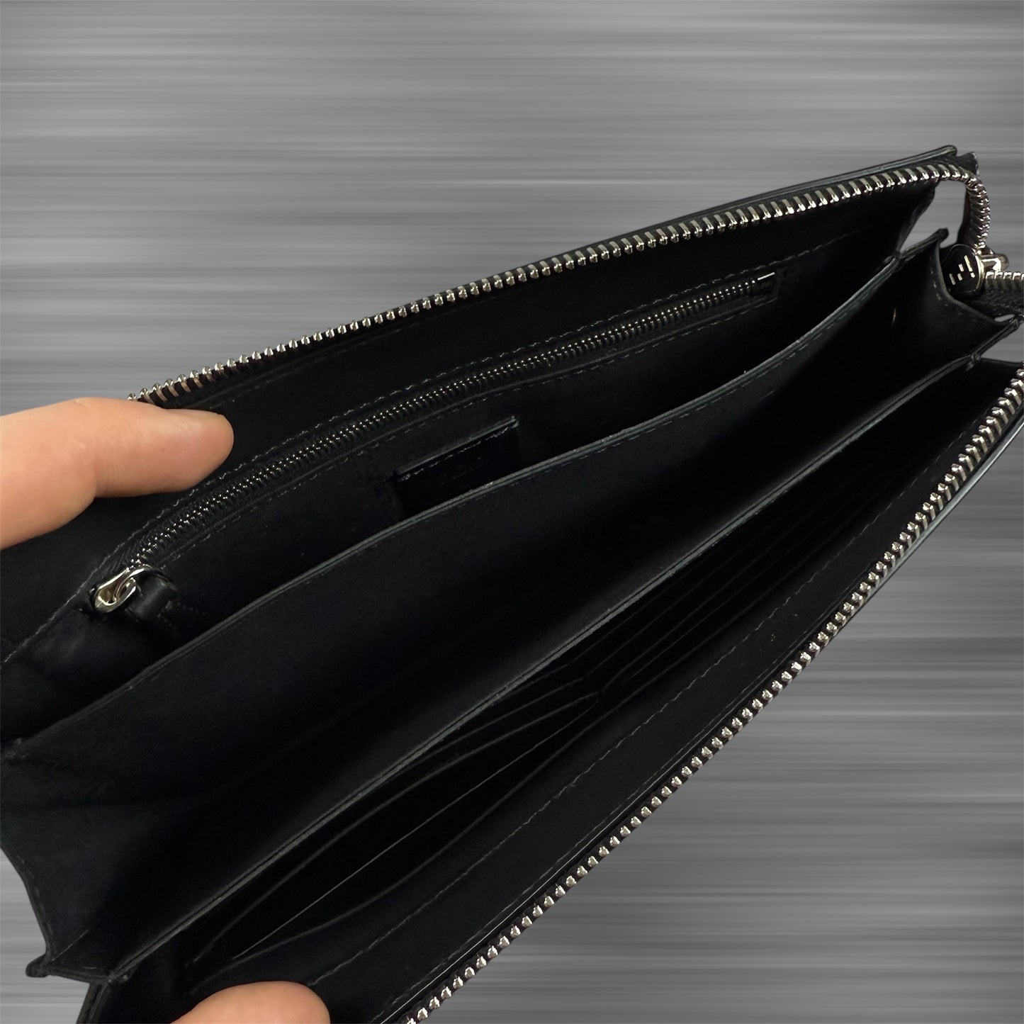 Fendi Black Think Fendi Pouch