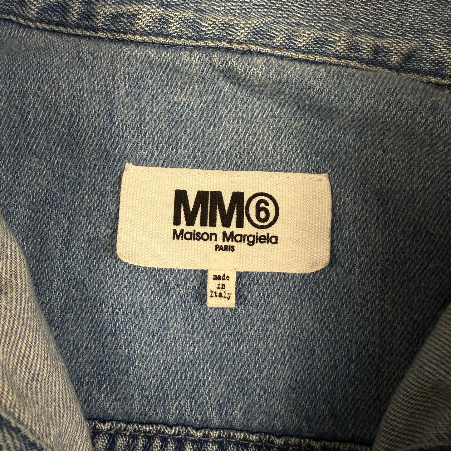 SS2017 Maison Margiela Two Tone Blue Denim Jacket