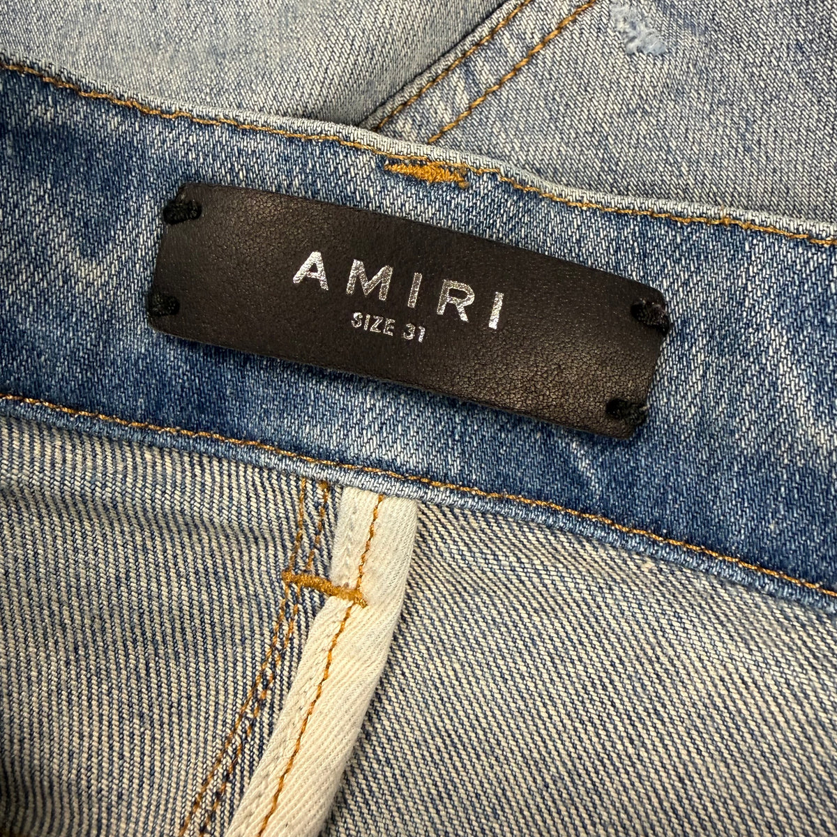 AMIRI Blue Bandana Thrasher Jeans