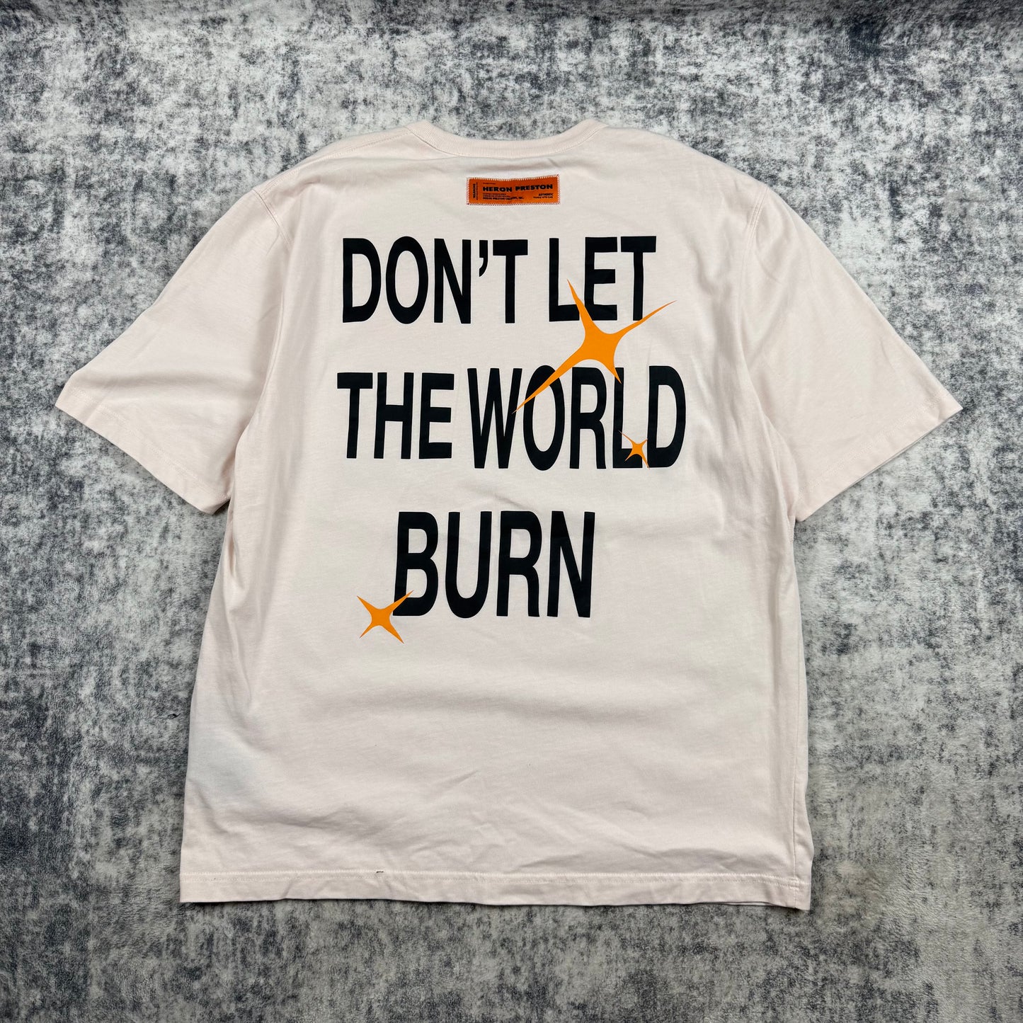 HERON PRESTON - Globe Burn Print T-Shirt