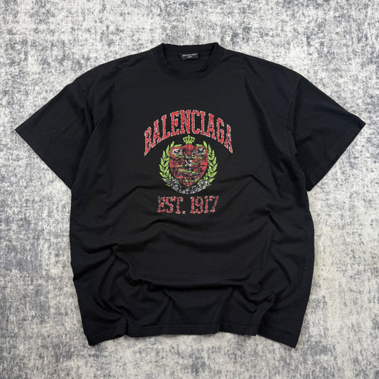 Balenciaga College Oversized ‘Black’ T-Shirt