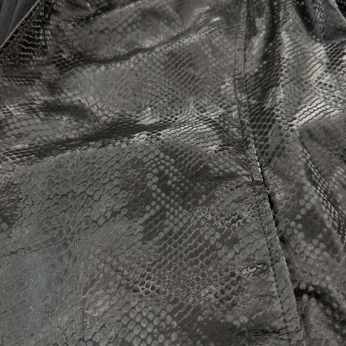 Gucci Vintage Black Snakeskin-Effect Textured Blazer
