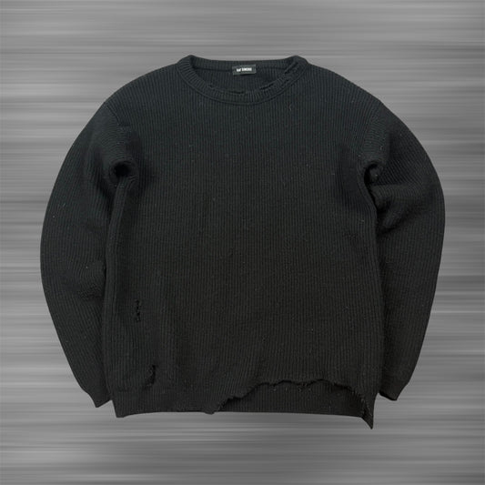 RAF Simons Sweater black fall 2017 destroyed
