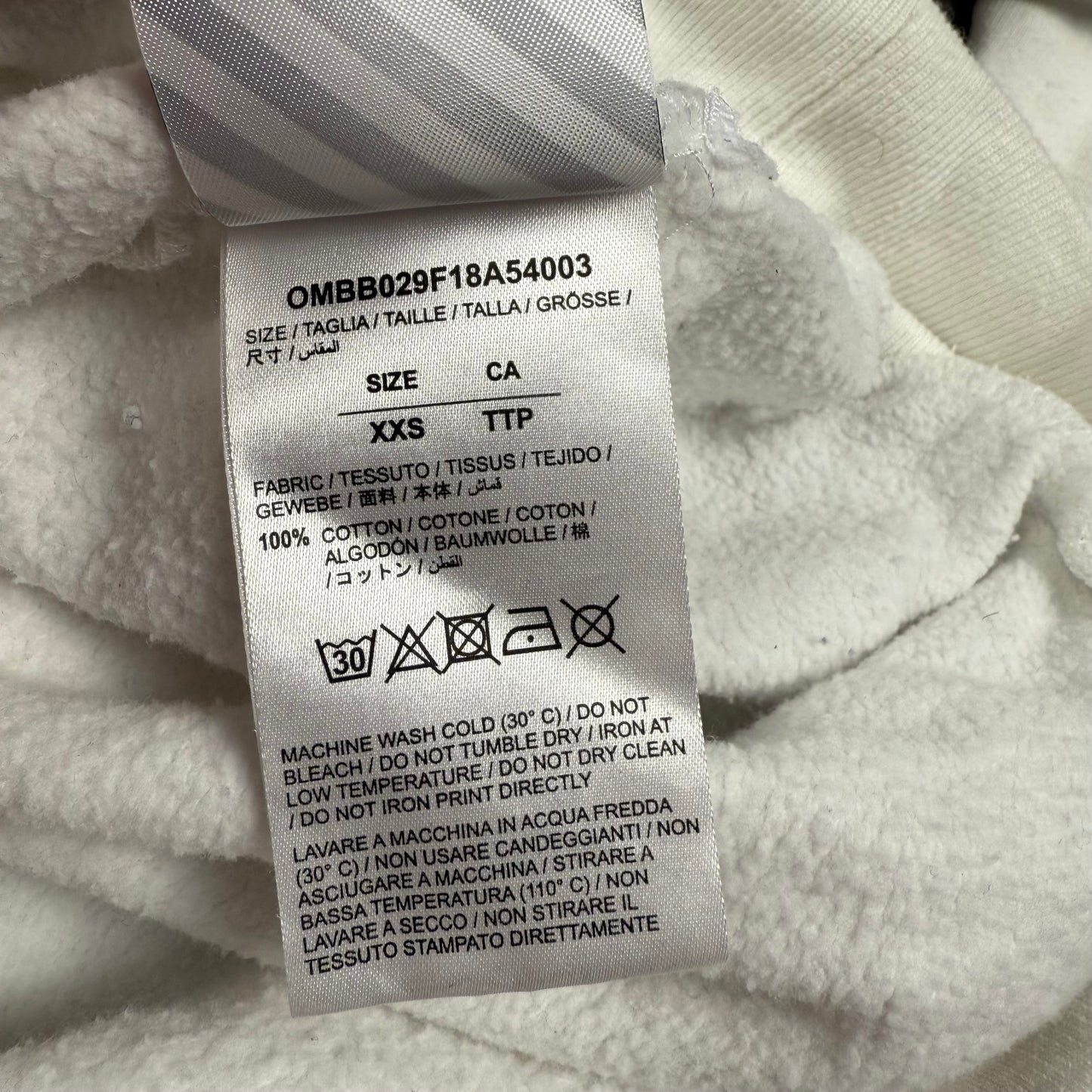 OFF-WHITE 02  Caravaggio ‘White’ Hoodie