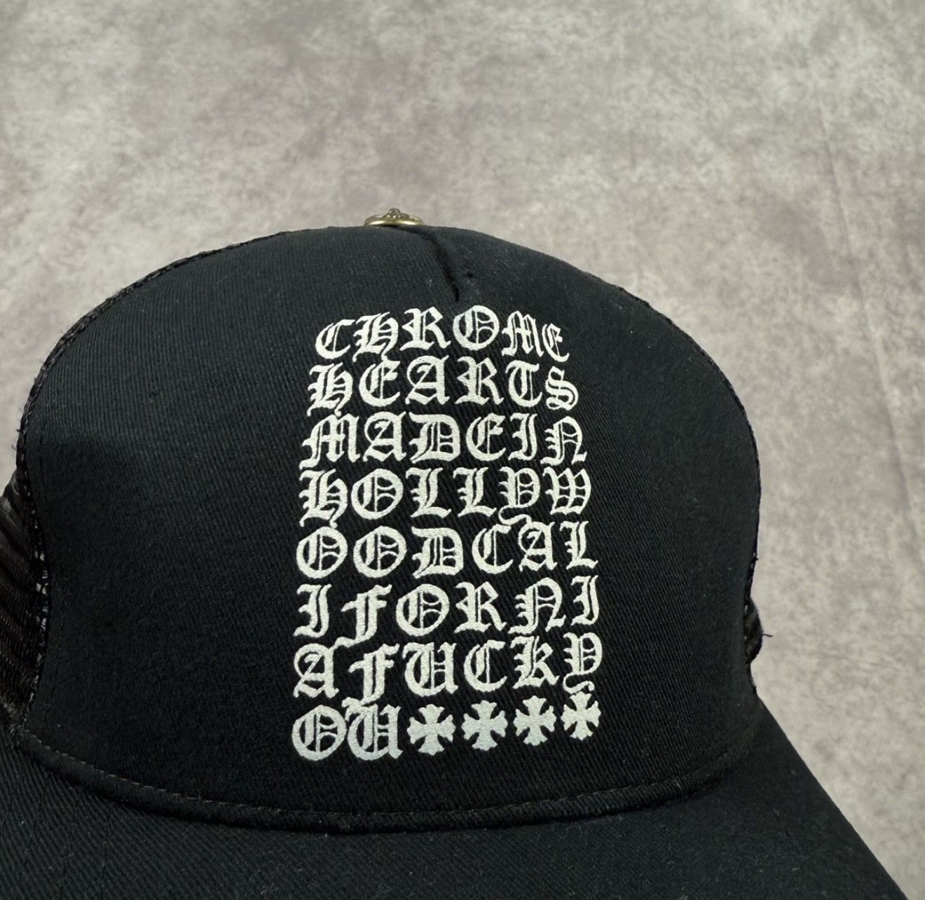 Chrome Hearts Vertical Logo Black Cap