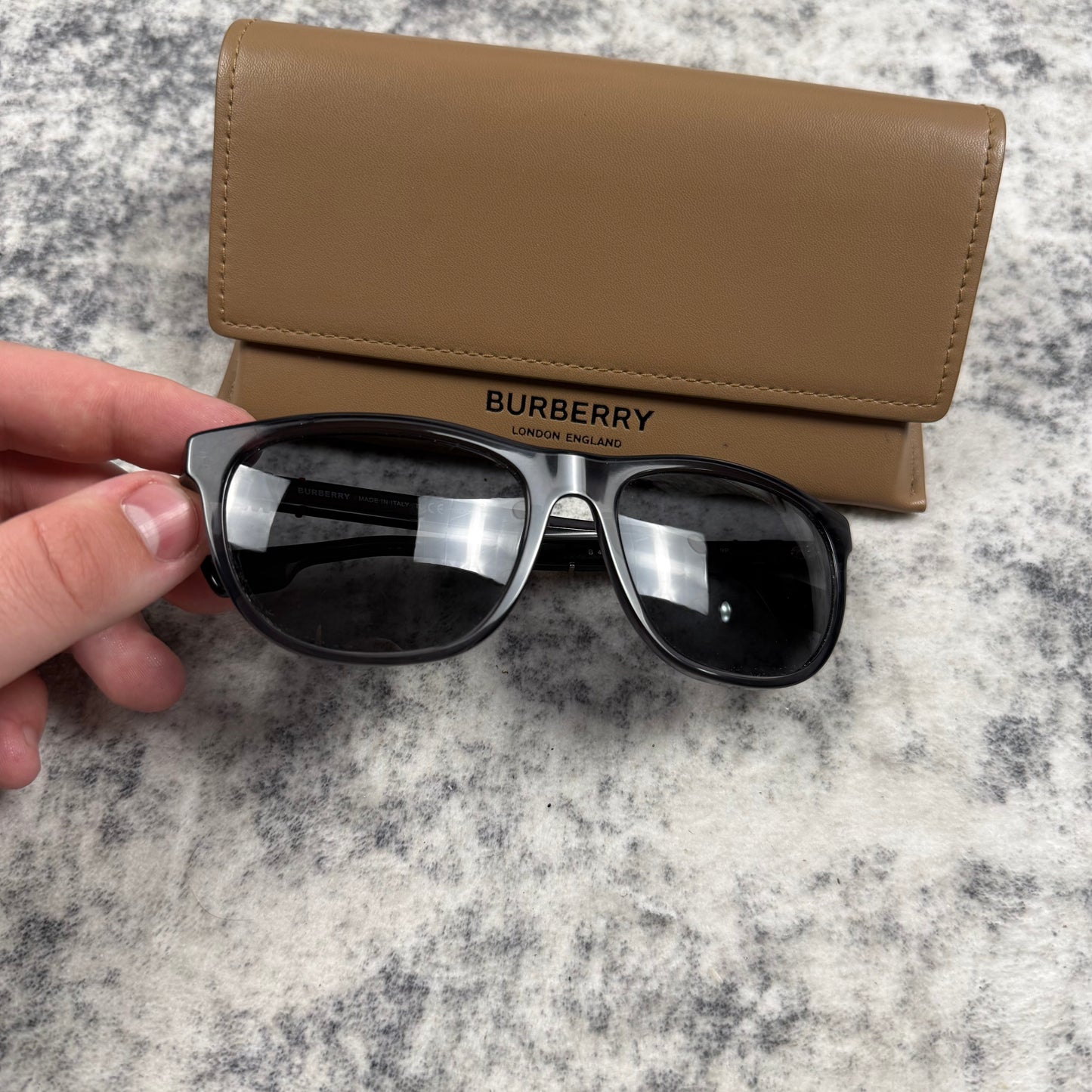 Burberry Polarized Square Frame Sunglasses
