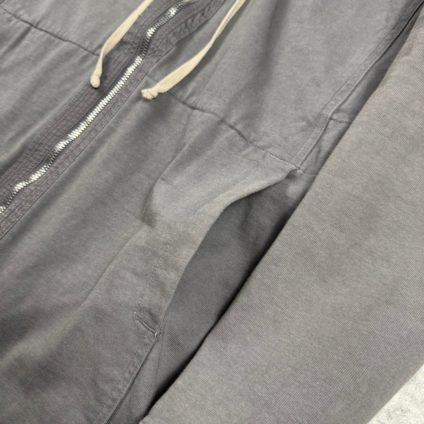 Rick Owens SS/18 Mainline Long Zip Hooded ‘Grey’ Jacket