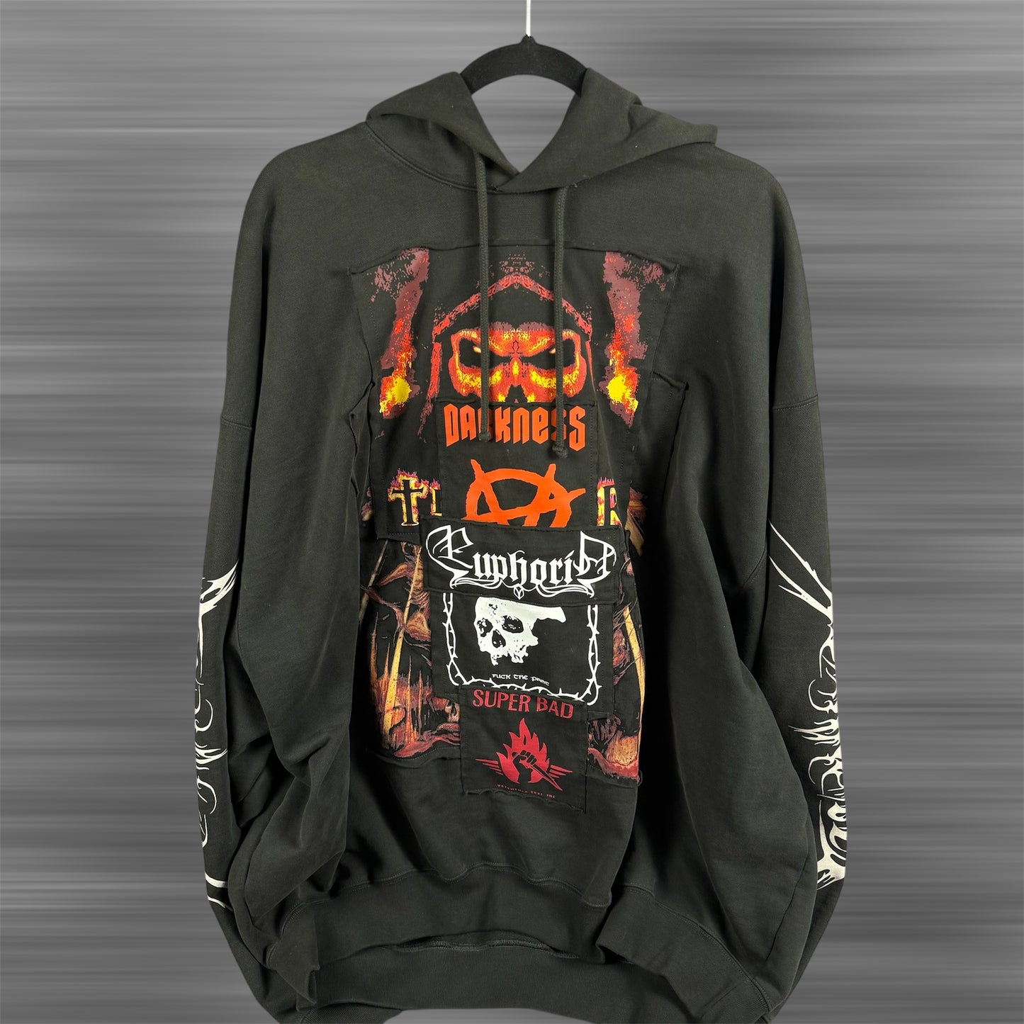 Vetements AW21 Metal Patches Hoodie