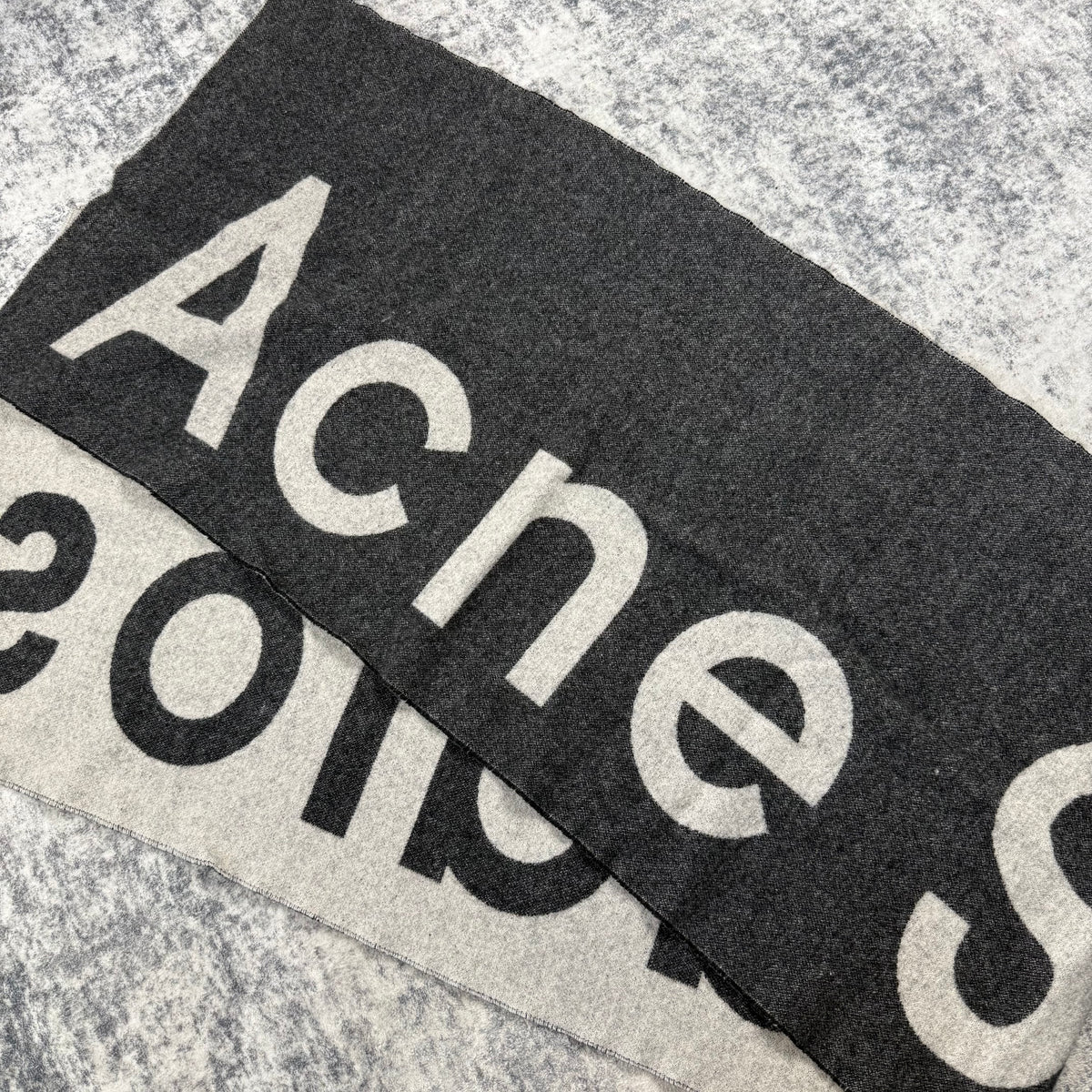 Acne Studios Reversible Logo Wool Scarf