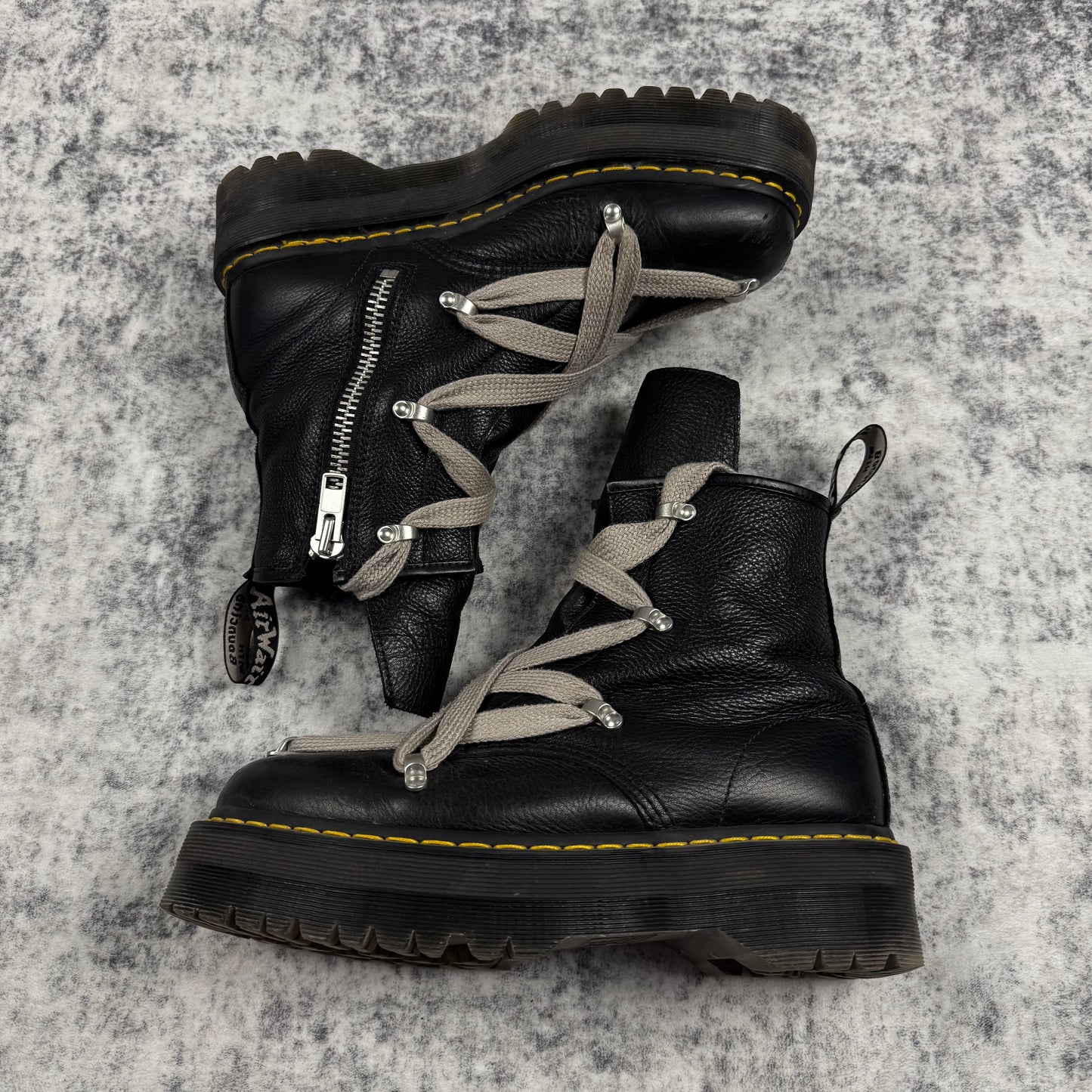 Rick Owens x Dr. Martens 1460 Quad Sole Pentagram Jumbo Lace Boots