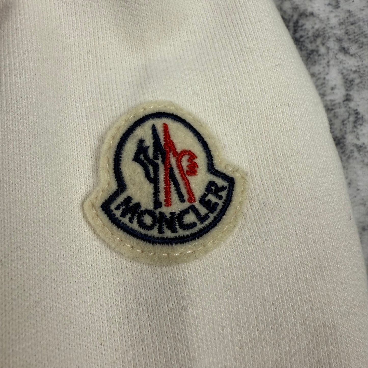 Moncler Embroidered Logo ‘Cream’ Crewneck