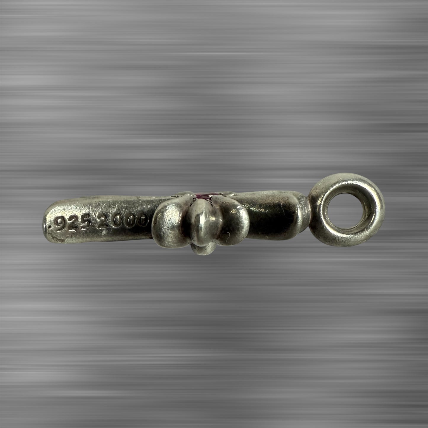 Chrome Hearts Tiny Ruby Cross Pendant