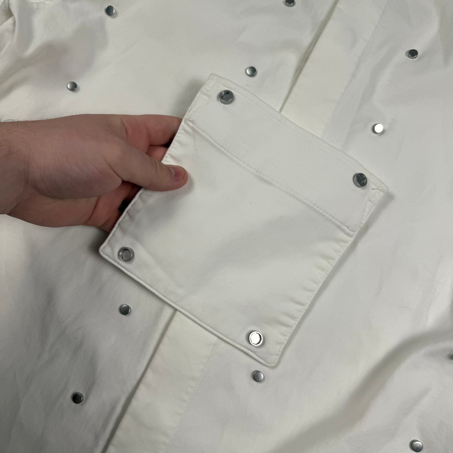 Bottega Veneta Oversized Embellished ‘White’ Button Up Shirt Jacket