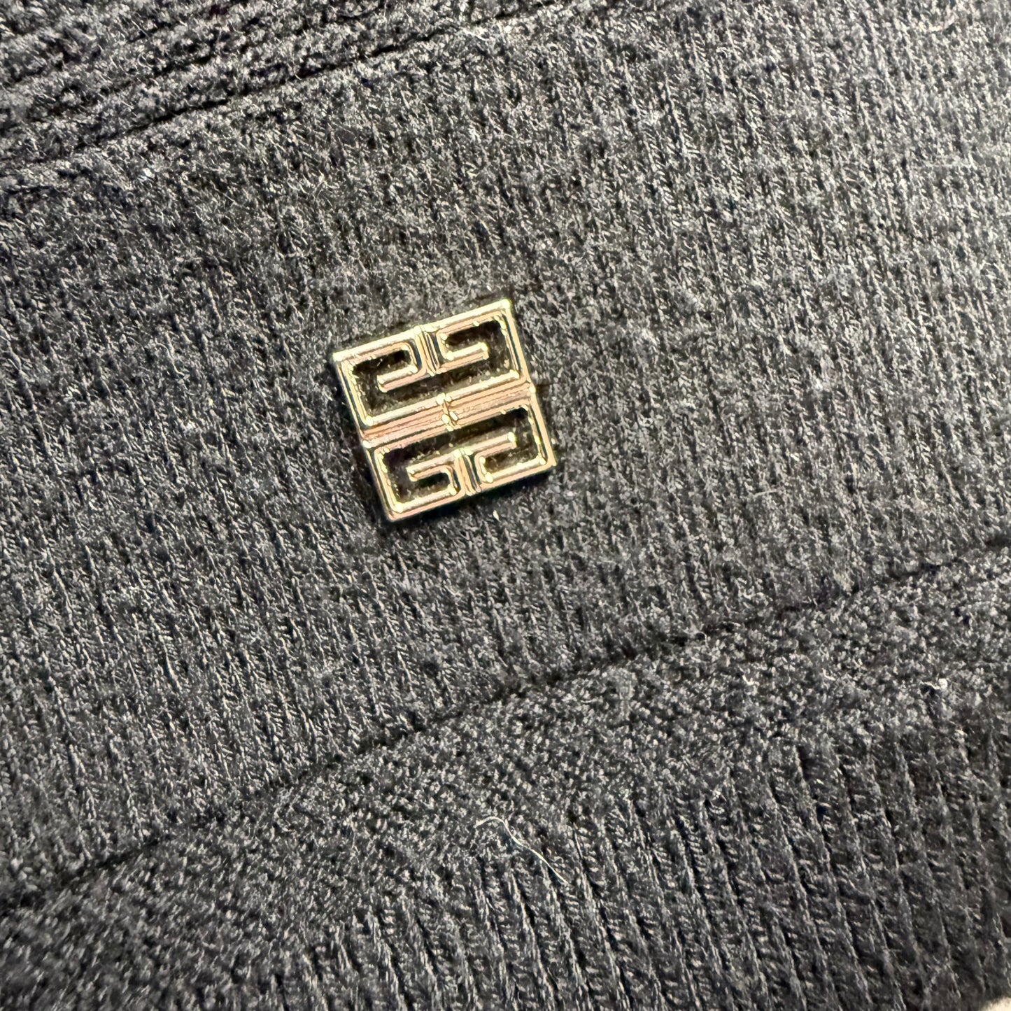 Givenchy Metallic Hoop Detail Wool Pullover Sweater 'Black Metallic'