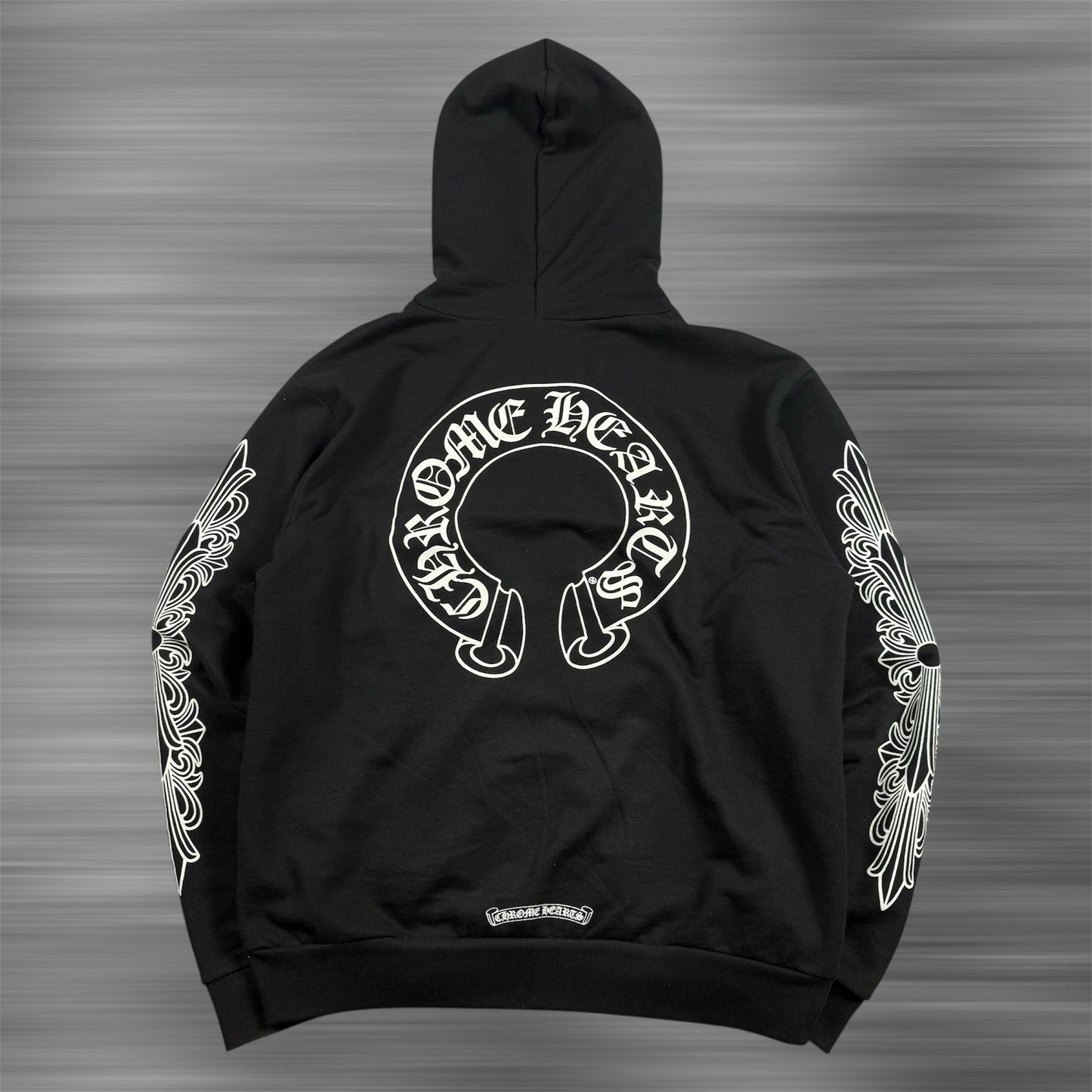 Chrome Hearts Floral Horseshoe Zip Up Hoodie