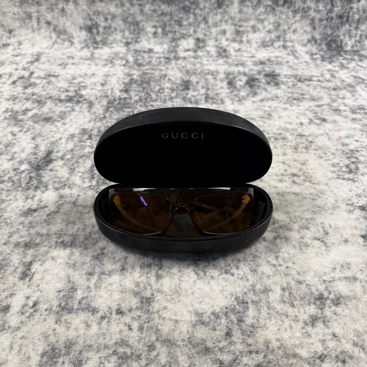 Gucci Vintage GG Amber Shield Sunglasses