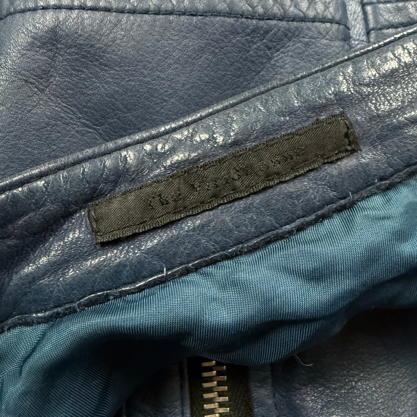 The Viridi Anne leather biker zipper jacket