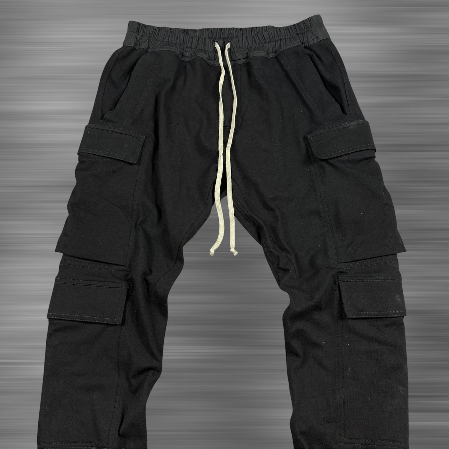 Rick Owens SS25 Mastodon Megacargo ‘Black’ Sweatpants