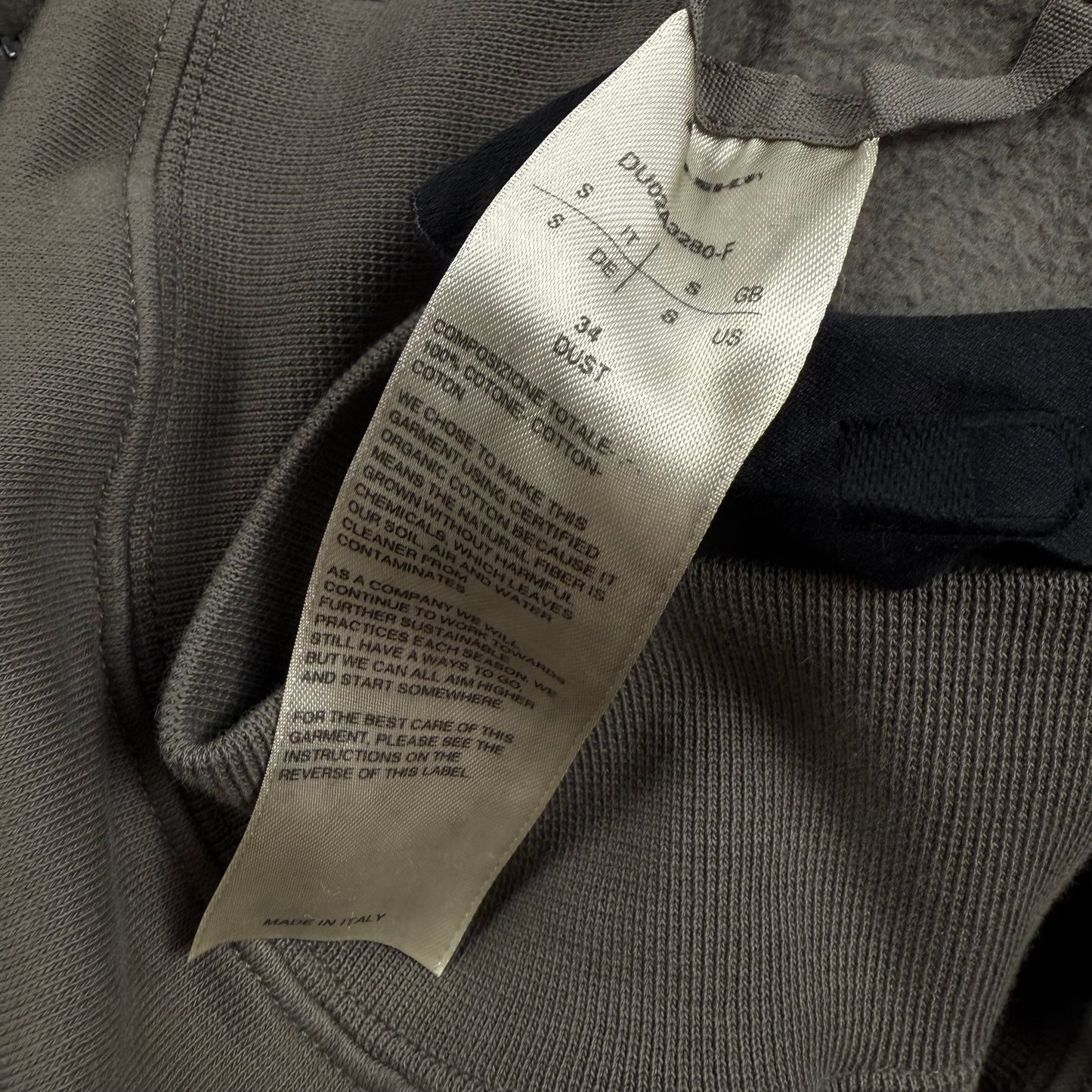 Rick Owens DRKSHDW Gimp Full Zip ‘Dust’ Hoodie