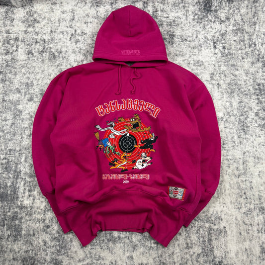 Vetements Augmented Reality Cartoon ‘Pink’ Hoodie