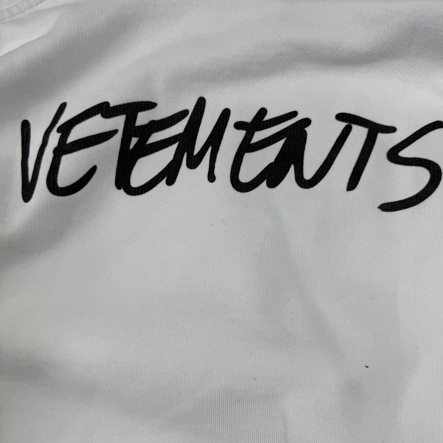 Vetements SS18 Written Logo Hoodie ‘White’
