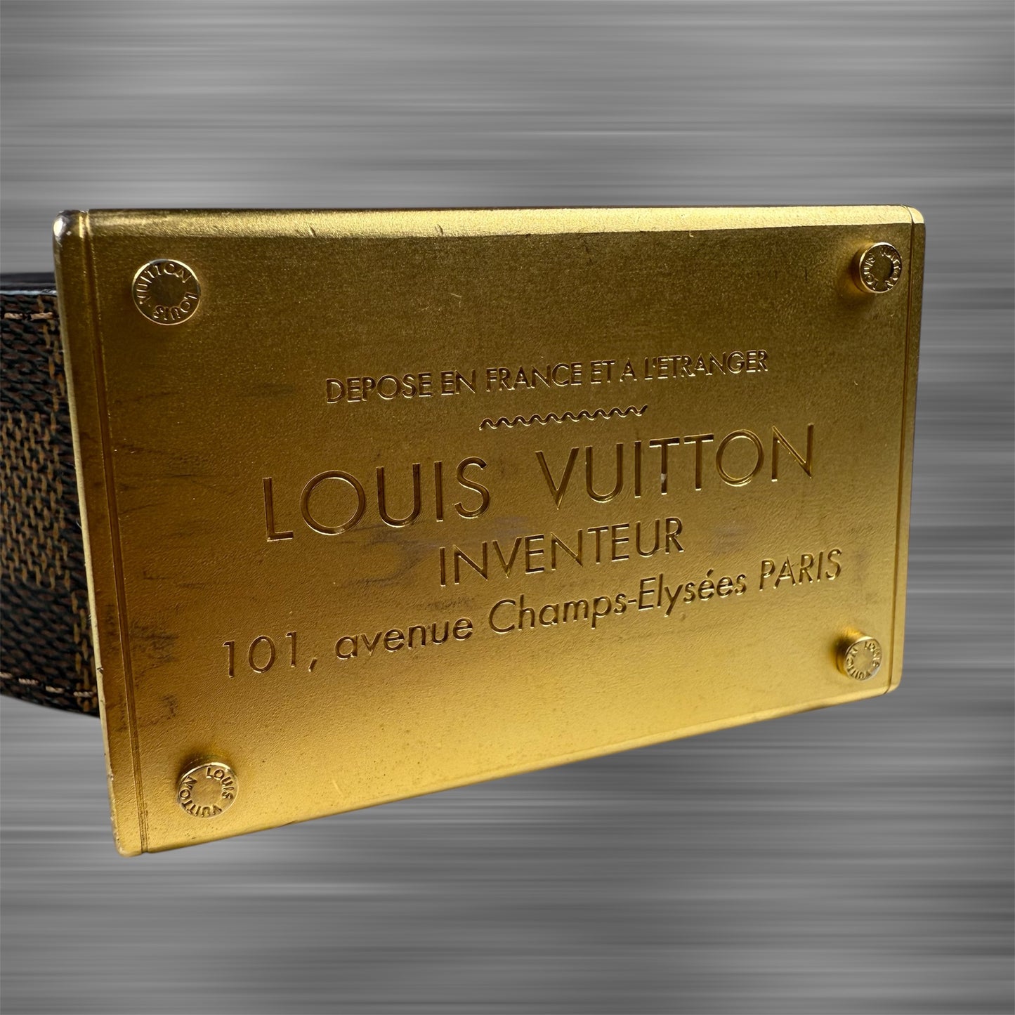 Louis Vuitton Leather Monogram Reversible Belt