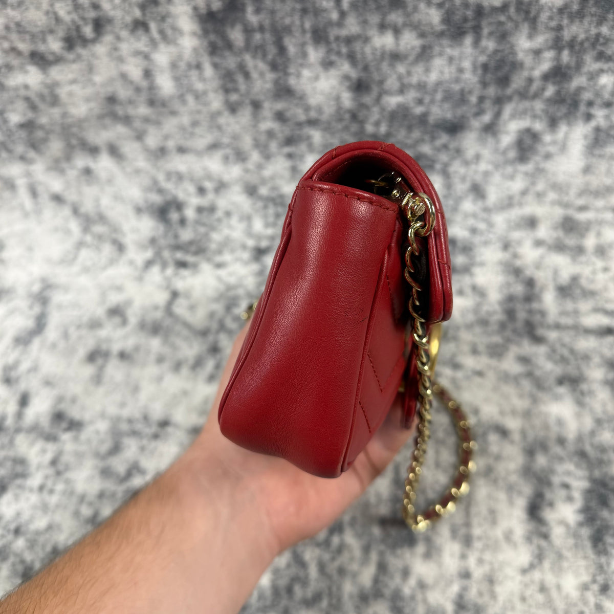 Gucci GG Marmont Red Matelassé Super Mini Bag