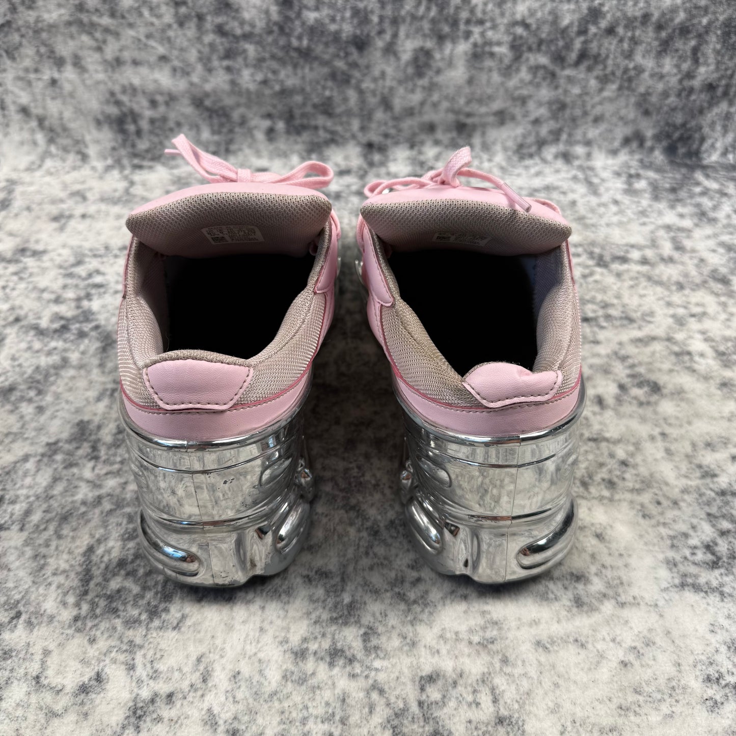 Raf Simons Ozweego Mirrored Silver ‘Pink’ Shoes