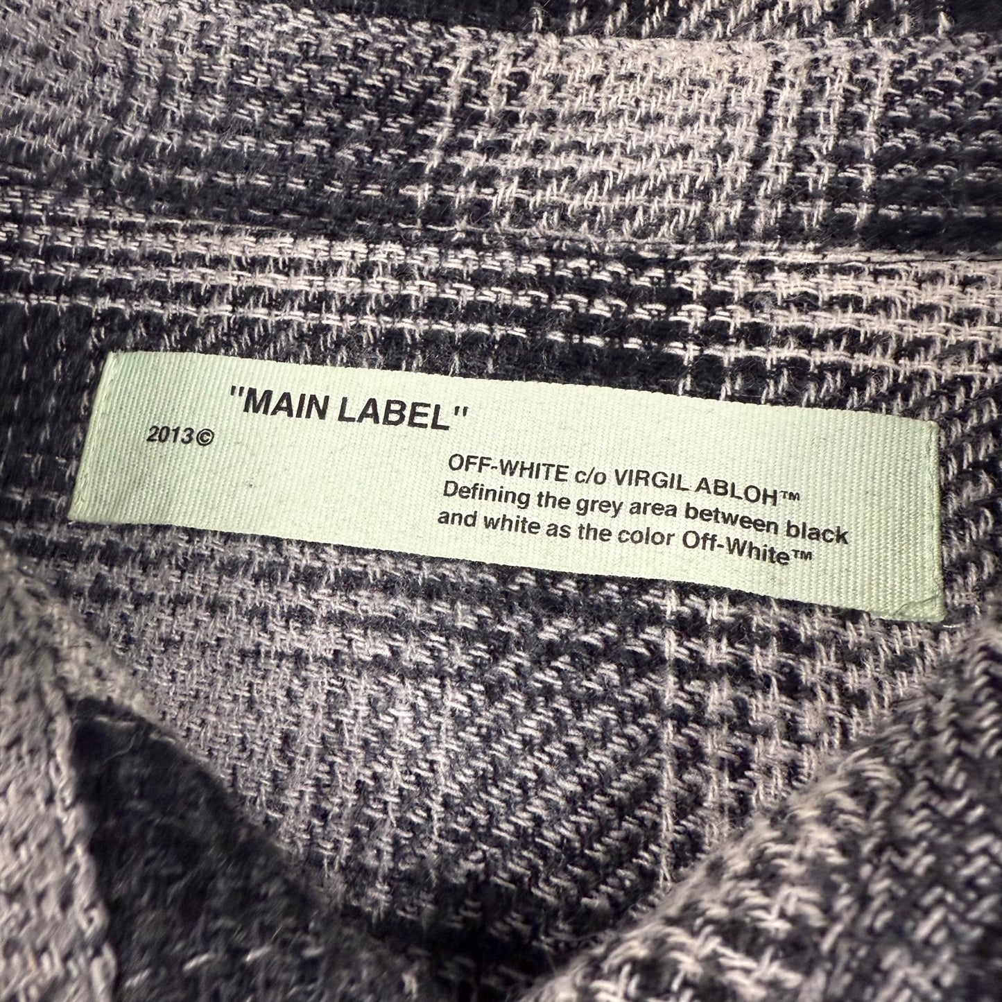 Off-White Outline Arrow Flannel Shirt Grey/Black