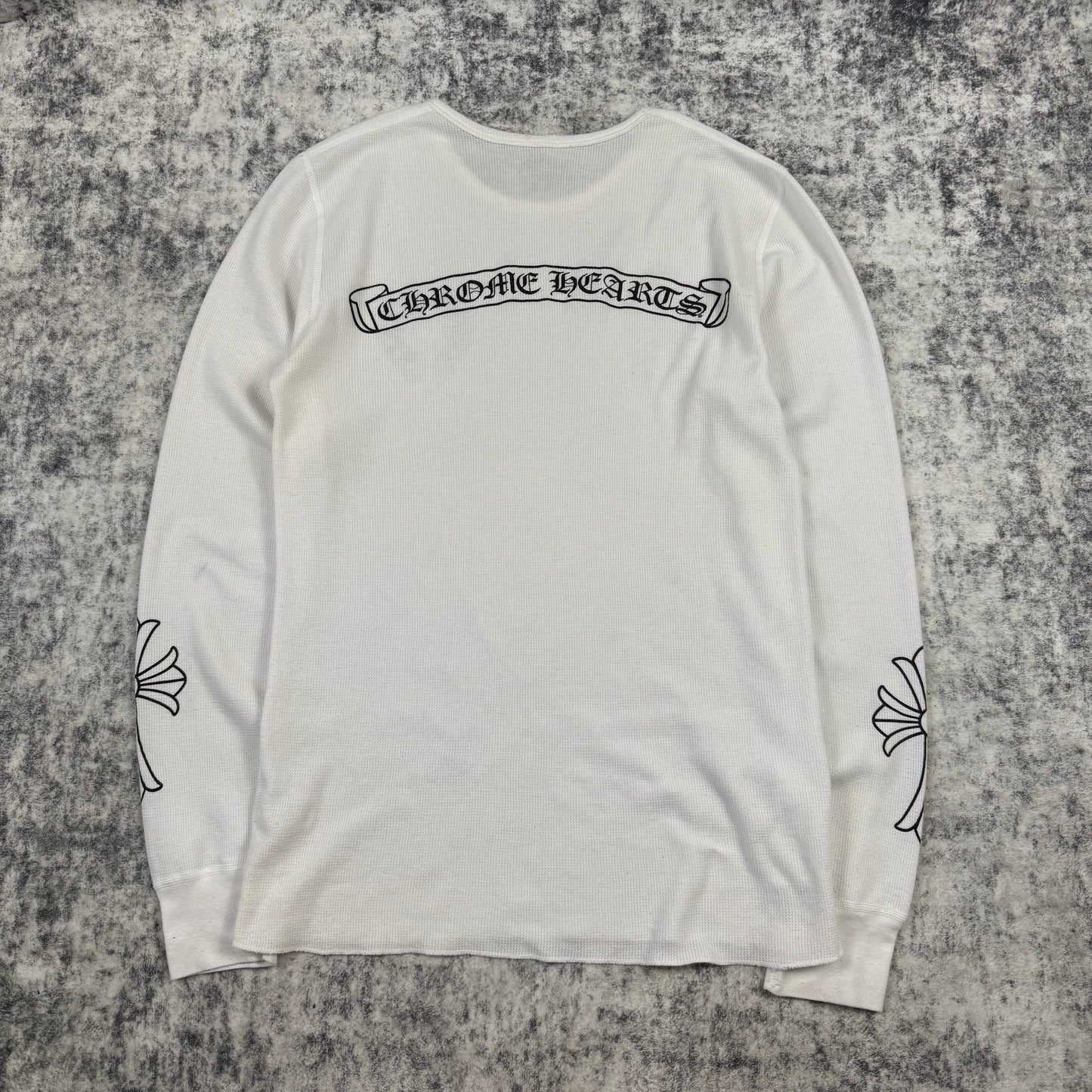Chrome Hearts Horseshoe Cross Scroll Thermal ‘White’ L/S