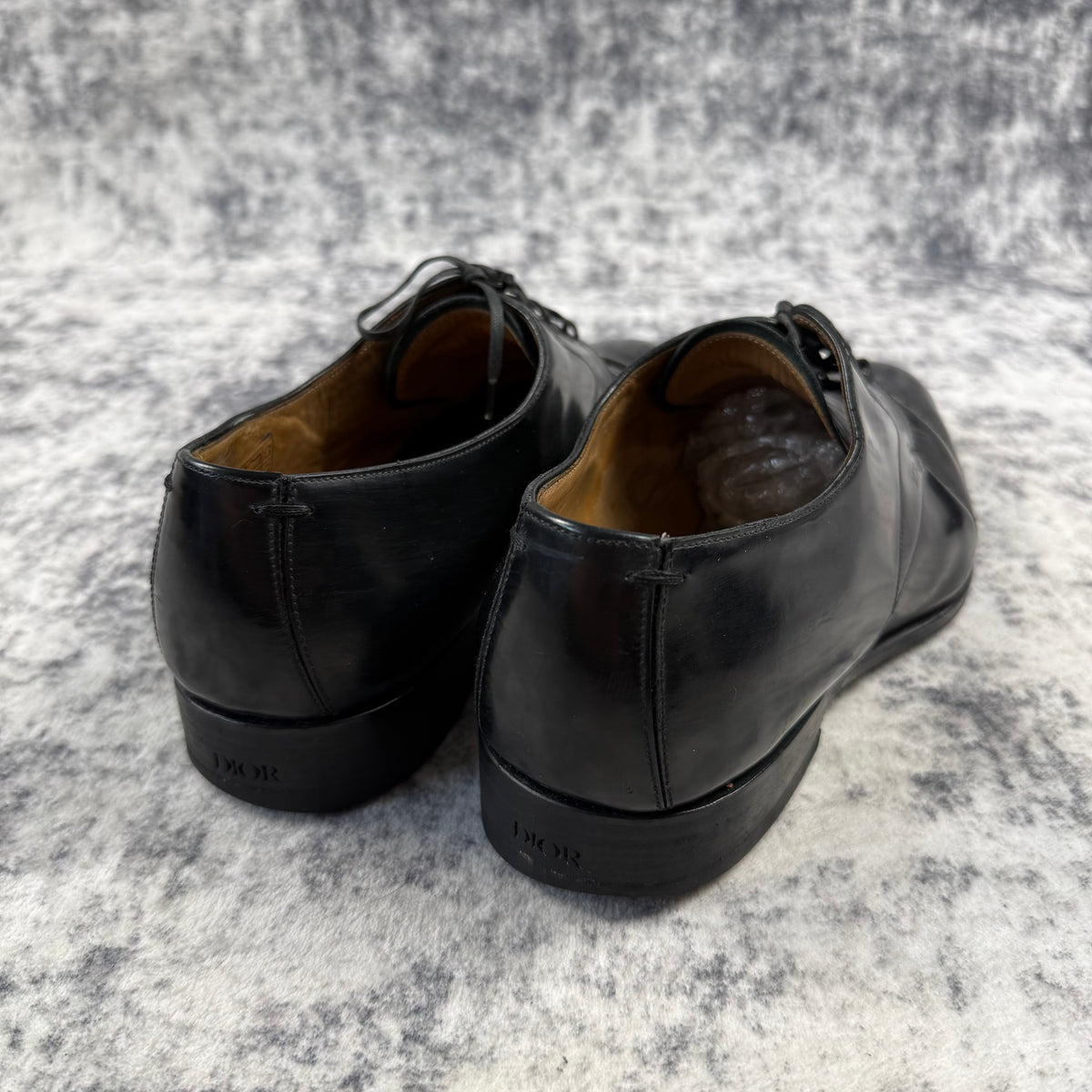 Dior Homme Black Leather Derby Shoes